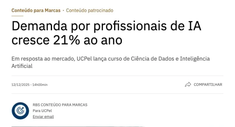 Reportagem: demanda por profissionais de IA cresce 21% ao ano